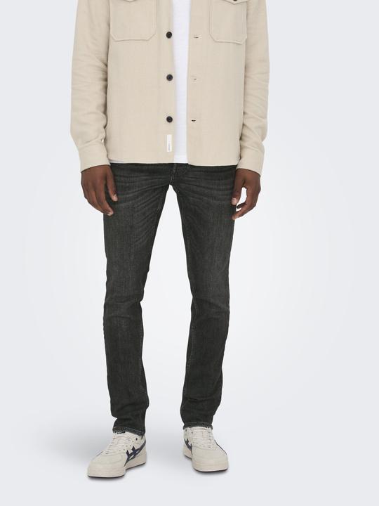 Actual product image Only & Sons ONSLOOM SLIM BLACK Slim Fit Jeans (W34/L32)