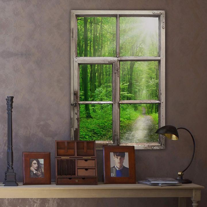 Actual product image Trenddeko 3D Windows Shabby - Sunny Forest (41 x 60 cm)