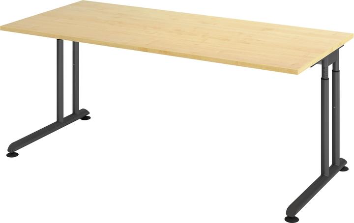 Actual product image Escritorio Desk C-foot 180x80cm maple/graphite (180 x 80 cm)