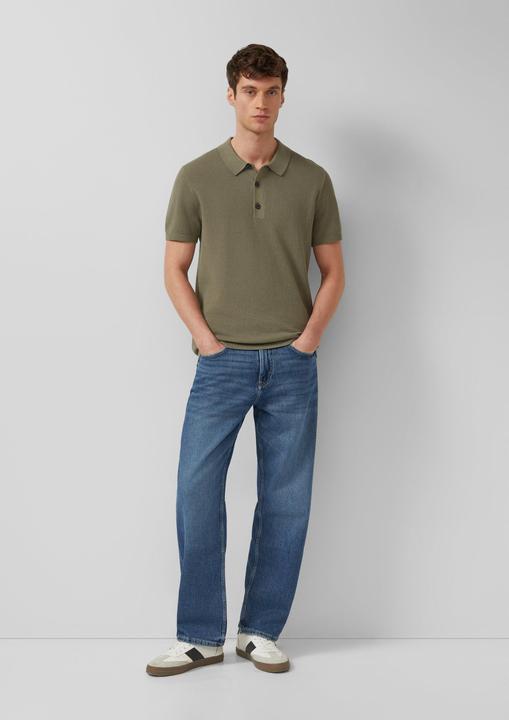 Produktbild s.Oliver Strickpullover aus Baumwolle mit Polokragen (XL)