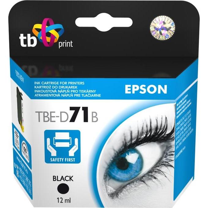 Print, Druckerpatrone, Tusz do Epson T071140 TBE-D71B BK 100% nowy (BK)
