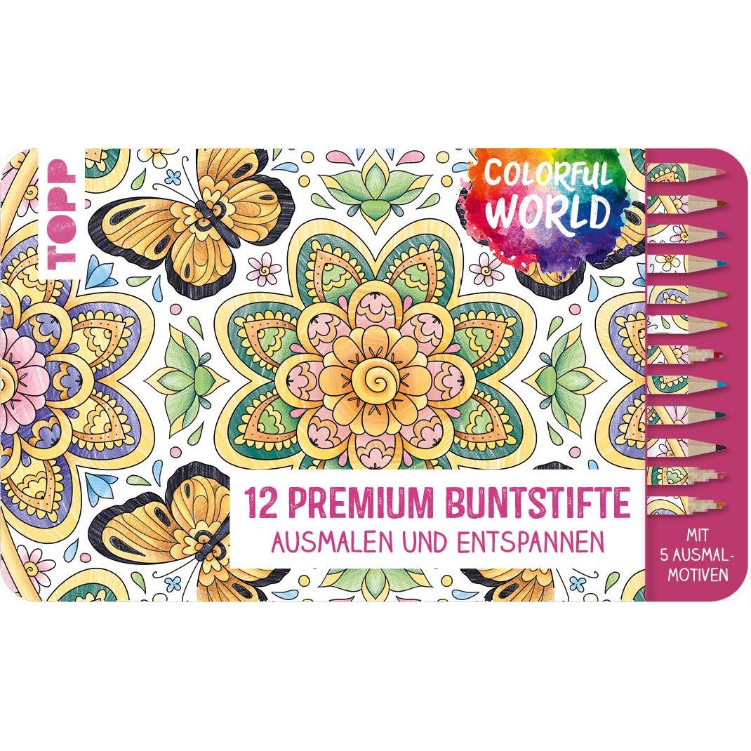 Thumbnail - Topp, Malstifte, Colorful World Designdose mit 12 Buntstiften (Multi, 12 x)