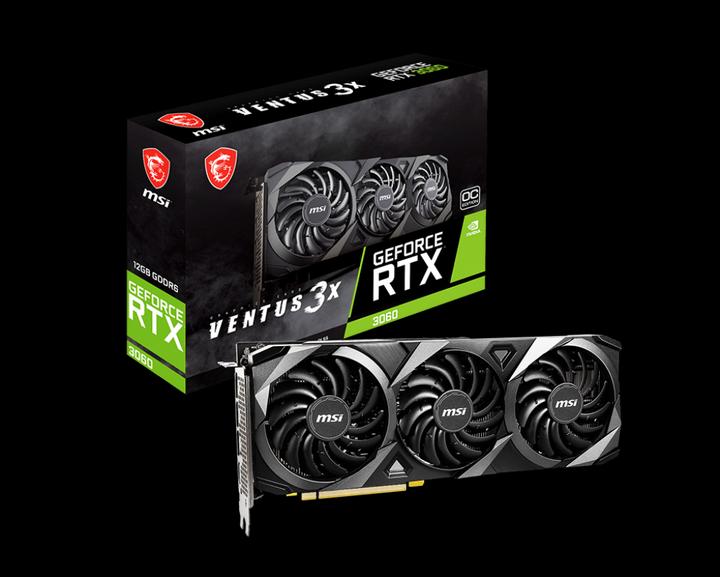 Productafbeelding MSI GeForce RTX 3060 VENTUS 3X 12G OC (12 GB)