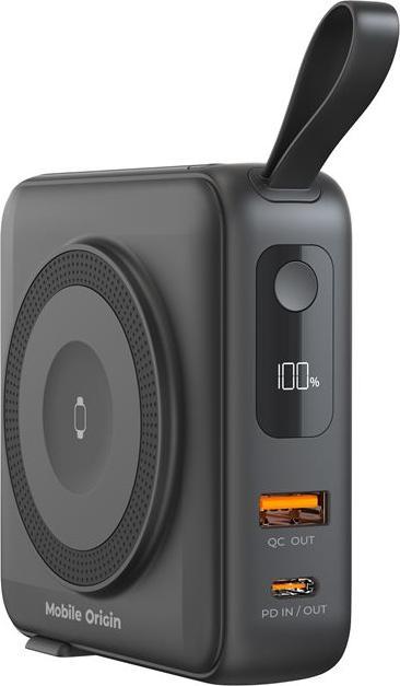 Image du produit Mobile Origin Powerbank & Travel Charger Lightning/USB-C Cable MagSafe AW/iPhone Compatible black Powerbank -... (10000 mAh)
