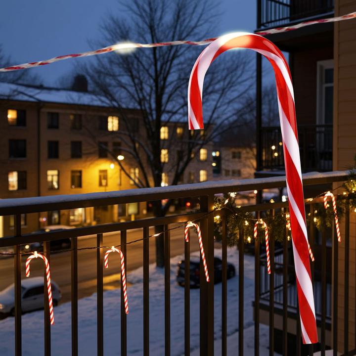 Produktbild Magische Weihnachtsdeko-Zuckerstange Lichterkette - 10 Stk. 20 Warmweisse LEDs (0.30 m)