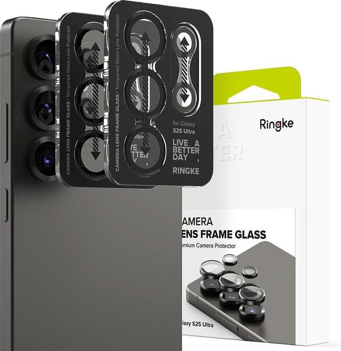 Actual product image Ringke Camera Frame Protector 2-pack for Samsung Galaxy S25 Ultra - Black (2 Piece, Samsung Galaxy S25 Ultra)