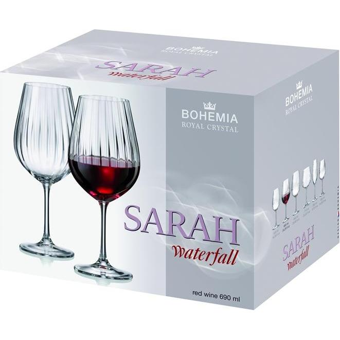 Thumbnail - Bohemia SARAH OPTIC 1SI80/690ML WINE 6PCS, Weingläser