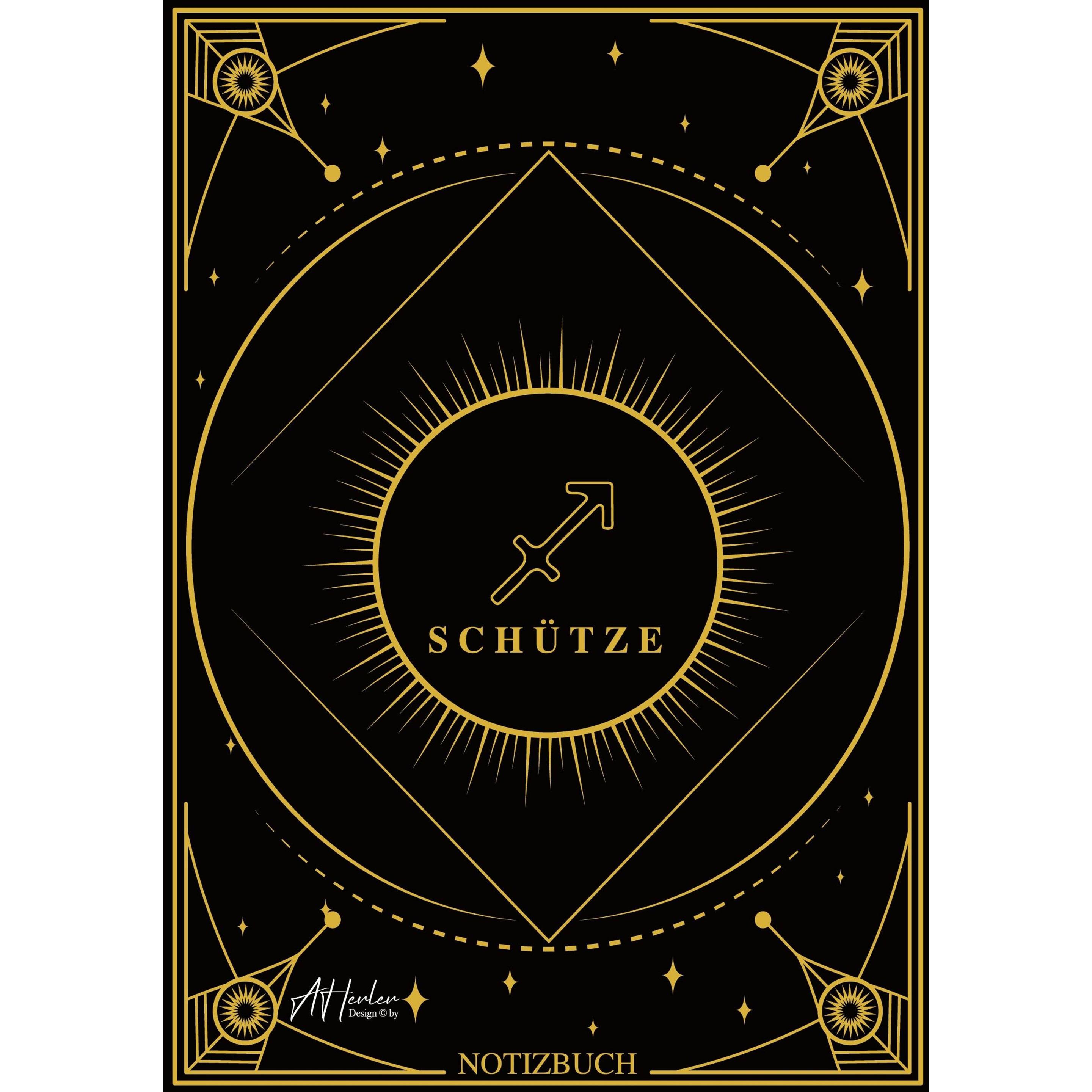 Edles Notizbuch Sternzeichen Schtze Designed by Alfred Herler, Ratgeber von Alfred Herler