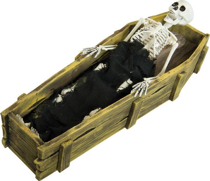 Actual product image Dekomat Display Skeleton in Coffin with Sound Effect 44 x 15 cm