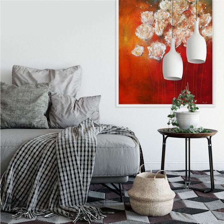 Actual product image Trenddeko red poppy (70 x 100 cm)