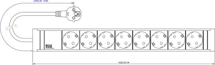 Produktbild Bachmann Connect Line (8x, CEE 7/3, 2 m)