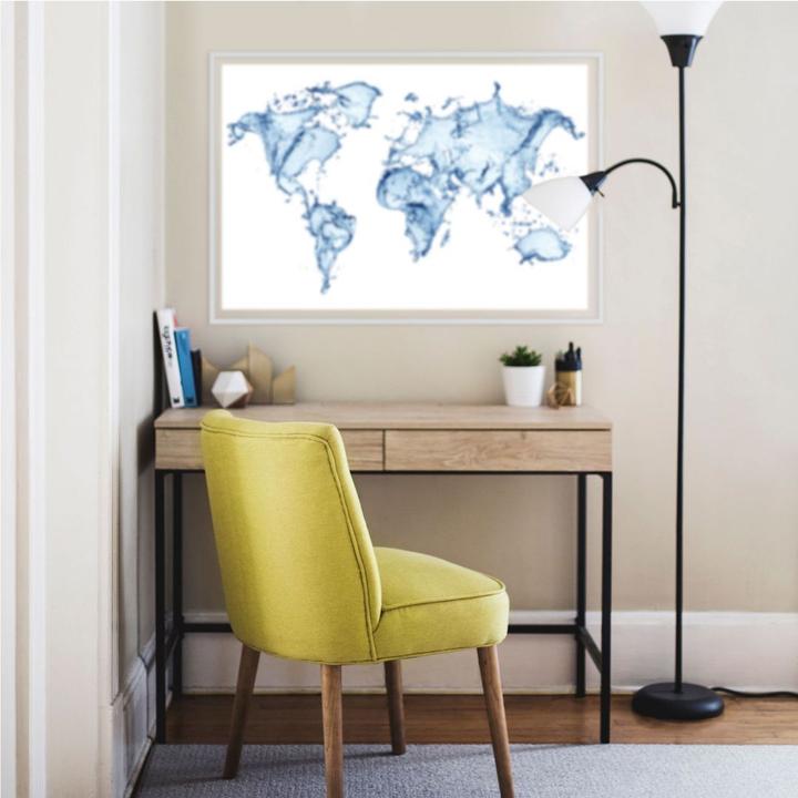 Produktbild Trenddeko Splashing Worldmap (60 x 40 cm)