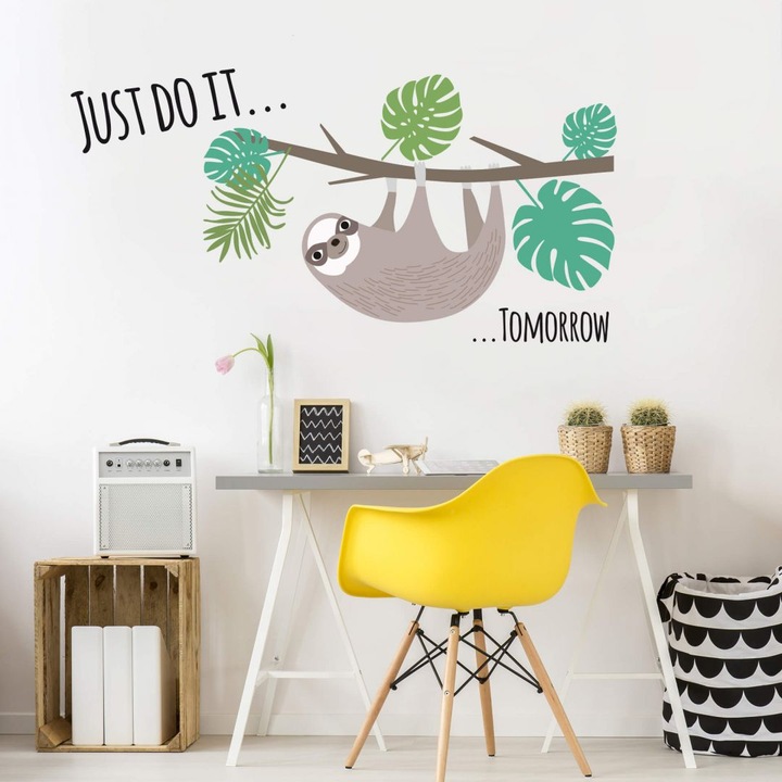 Produktbild Trenddeko Faultier - Just do it tommorow (96 x 60 cm)