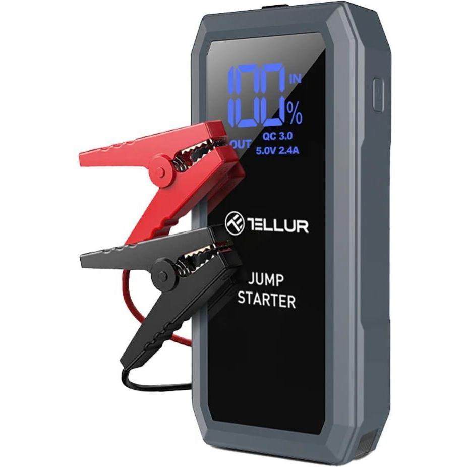 Tellur, Avviatore di emergenza, Portable Car Jump Starter, 1500A, Power Bank, 16800mAh, LED Light (1500 A, 16800 mAh)