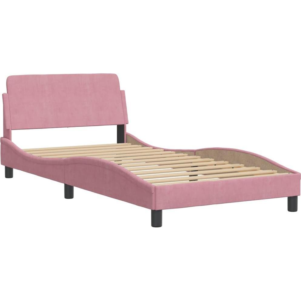 Thumbnail - VidaXL, Bett, Bettgestell mit Kopfteil Samt (100 x 200 cm)