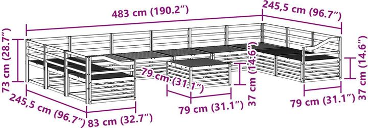Produktbild vidaXL Outdoor-Sofa