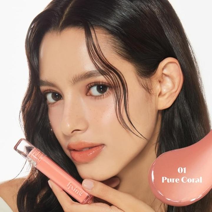 Produktbild Etude House ETUDE Glow Fixing Tint #1 Pure Coral Nicht klebriger, glänzender Lippenstift 4.5g (01 Pure Coral)