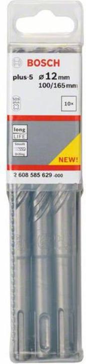 Image du produit Bosch Professional Zubehör Foret marteau SDS plus-5, 12 x 100 x 165 mm, pack de 10 (12 mm)