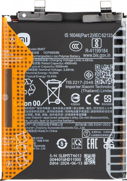 Xiaomi Akku BM5T für 14T / 13T / Poco X6 Pro / M6 Pro / Redmi Note 13 Pro 4G