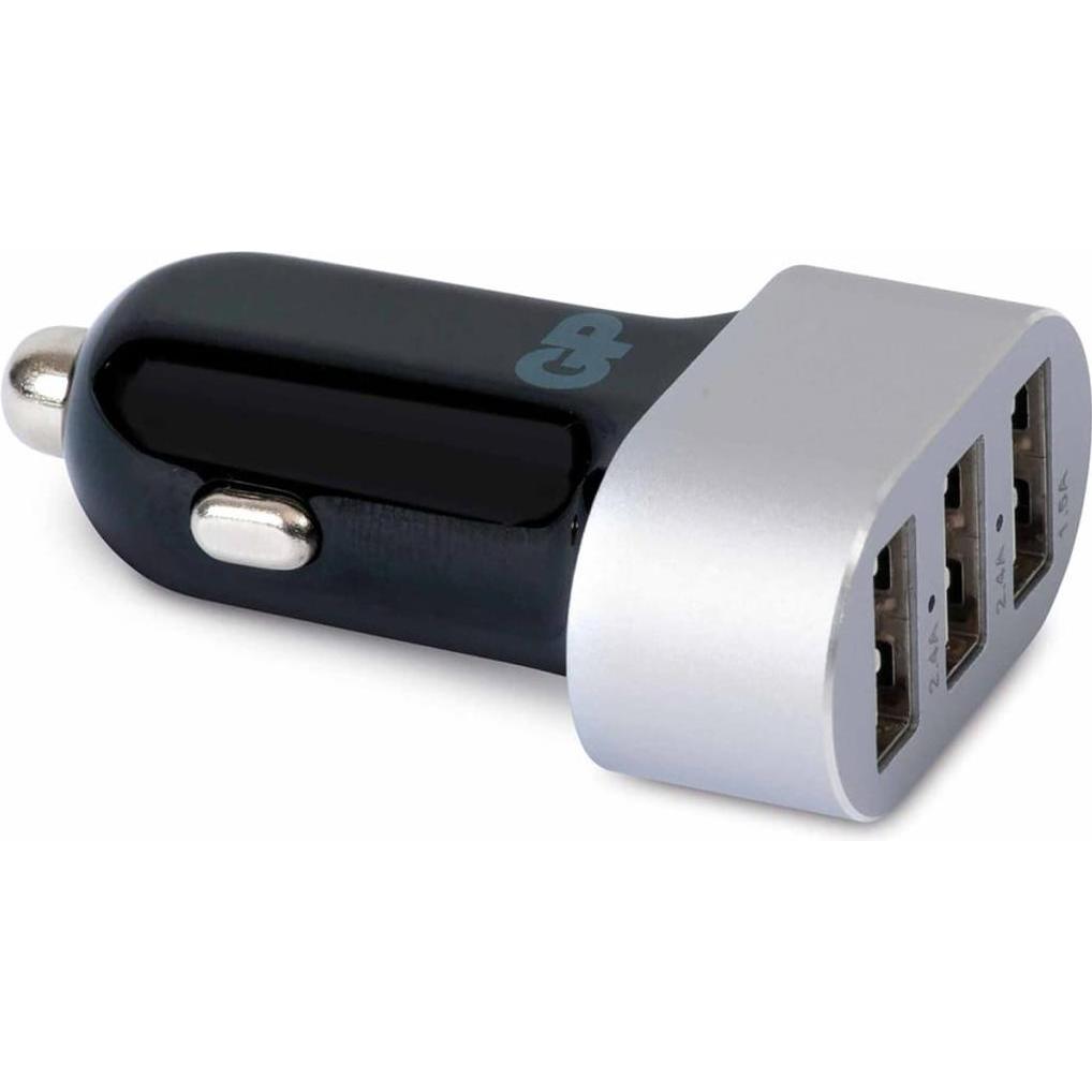 Thumbnail - GP Batteries GP CC61 Car Adapter, 3x USB, Auto Adapter, Schwarz