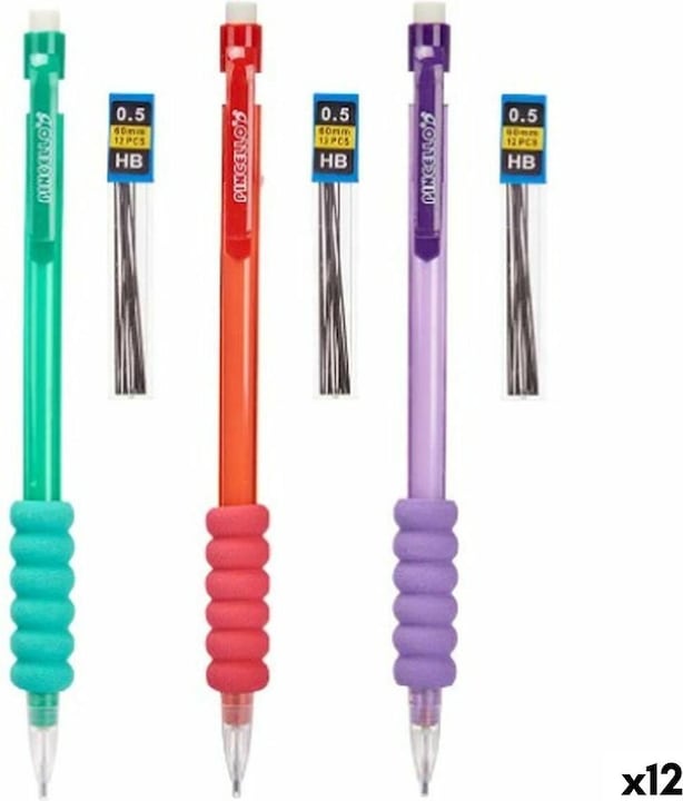 Pincello Druckbleistift Minen 0,5 mm Blau Rot grün (12 Stück) (0.50 mm, 12 x)