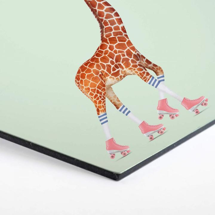 Produktbild Trenddeko Rollerskating Giraffe (35 x 30 cm)
