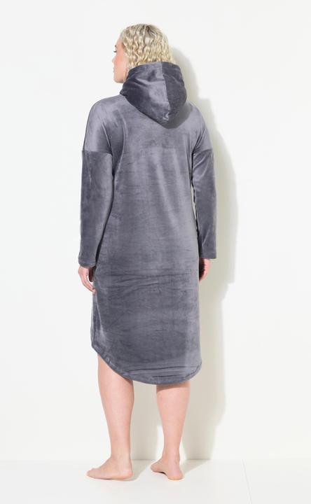 Produktbild Ulla Popken Loungewear-Nickikleid, Kapuze, Langarm, recycelt (46, 48)