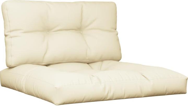 Immagine prodotto vidaXL Cuscino per pallet Divano per pallet Cuscino per pallet Cuscino per seduta 2 pezzi in tessuto crema (70 x 70 x 12 cm)