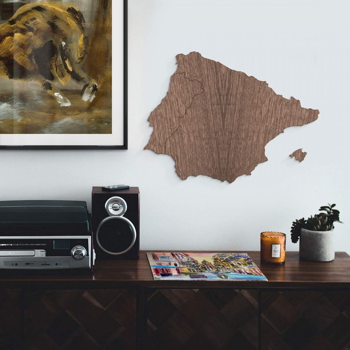 Produktbild Trenddeko Karte Iberische Halbinsel (79 x 59 cm)