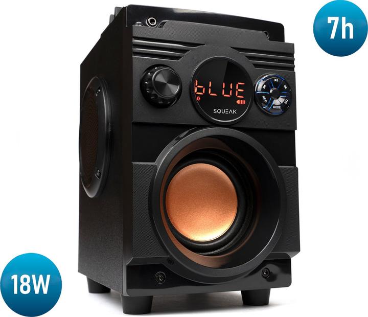 Produktbild Squeak Głośnik Bassblaster Bluetooth 5.1 Radio Fm Odtwarzacz Mp3 Sq1001 (7 h)