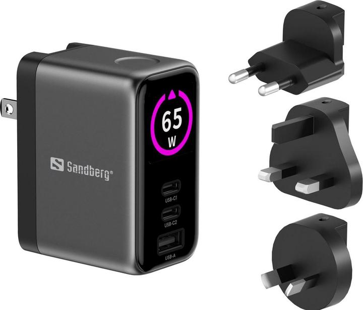 Sandberg Travel Charger PD65W Display (65 W)