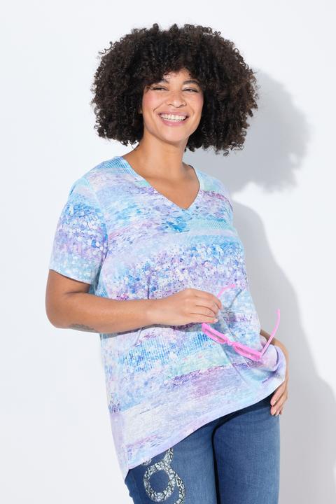 Actual product image Angel of Style T-Shirt, A-Linie, Glitzersteinchen, Farbdruck (46)