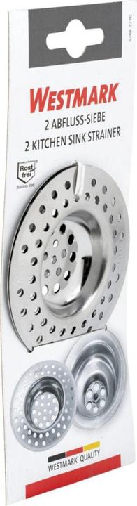 Produktbild Westmark 2 Abfluss-Siebe/Ausgussfilter, ø 7 cm, Rund, Edelstahl, Silber, 52082270