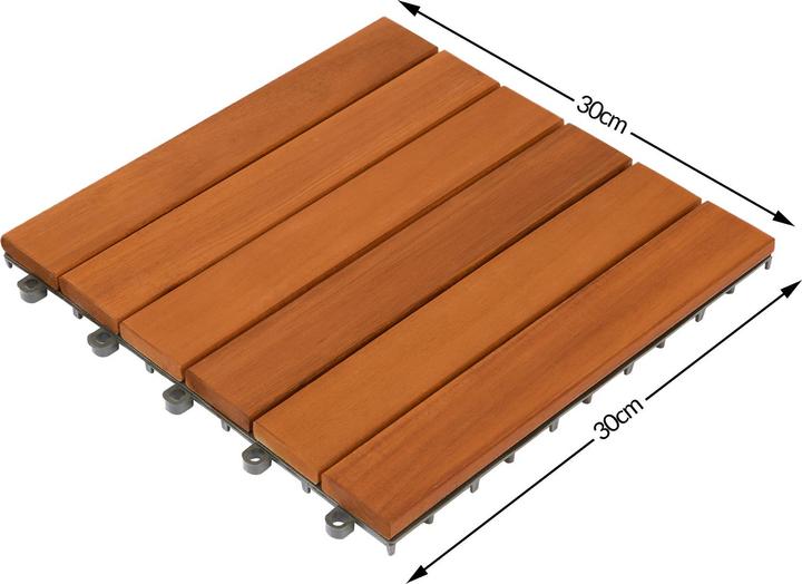 Produktbild Casaria Holzfliese (33 x, 30 x 30 cm)