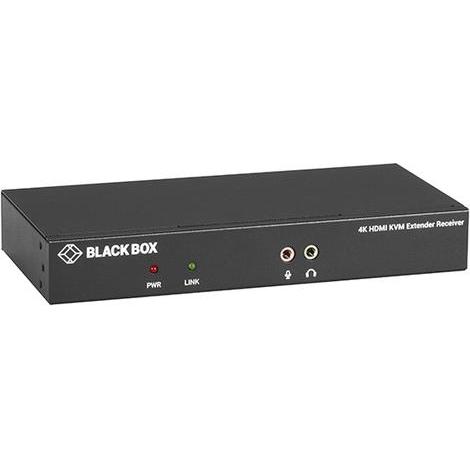 Black Box KVX Series HDMI 4K FIBRE KVM Extender, KVM Switch, Schwarz