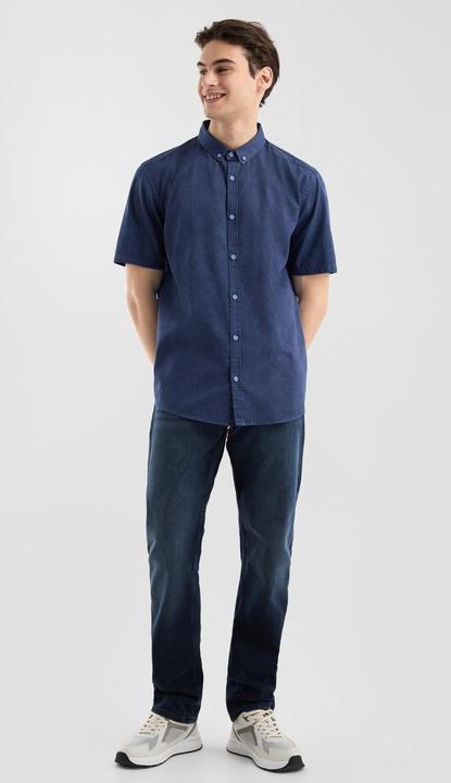 Immagine prodotto s.Oliver Hemd Regular Fit: Gewaschenes Hemd mit All-over-Print (M)