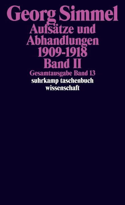 Produktbild Aufsätze und Abhandlungen 1909-1918 Band 2 (Deutsch, Georg Simmel, 2000)