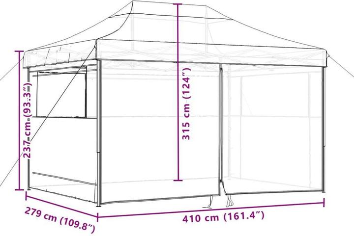 Produktbild vidaXL Partyzelt (410 cm, 279 cm)