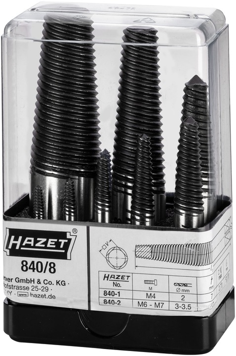 Actual product image HAZET Screw extractor set 840/8 ∙ Number of tools: 8