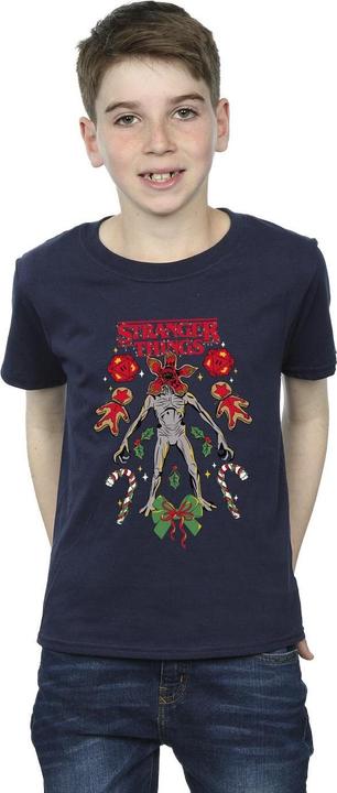 Produktbild Netflix Stranger Things Christmas Demogorgon TShirt Jungen (140, 146)