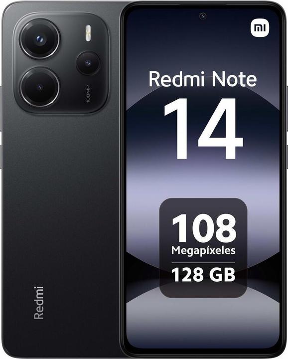Produktbild Xiaomi Note 14 (128 GB, Black, Midnight Black, 6.67", Hybrid Dual SIM, 4G)