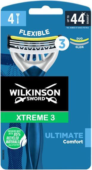 Productafbeelding Wilkinson Xtreme 3 For Men Ultimate Comfort met Aloë Vera Wegwerpscheermesjes 4 stuks