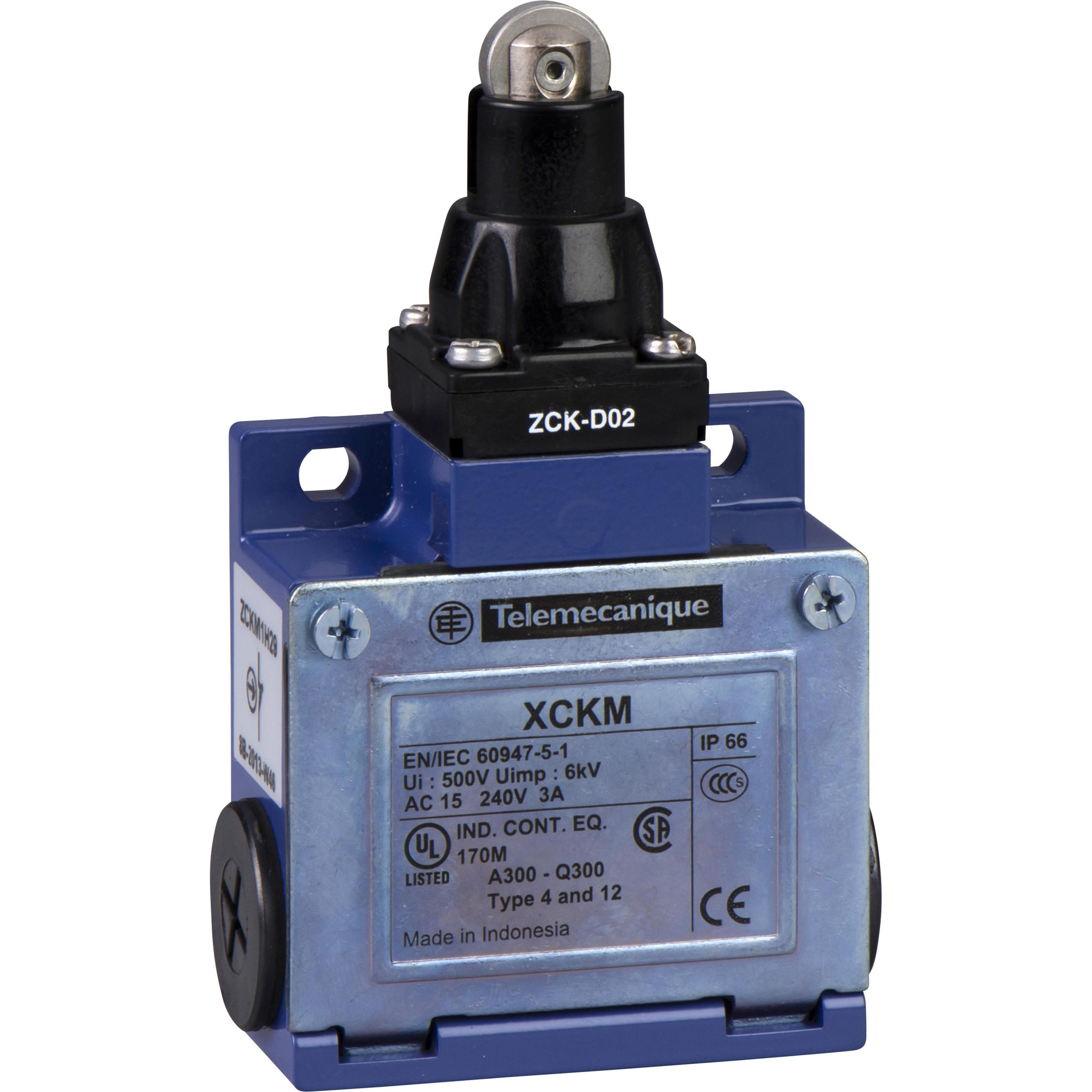 Schneider Electric, Systemstromversorgung, XCKM Pos.sch. Stahl-Rollenstössel, 1Ö+1S, XCKM502