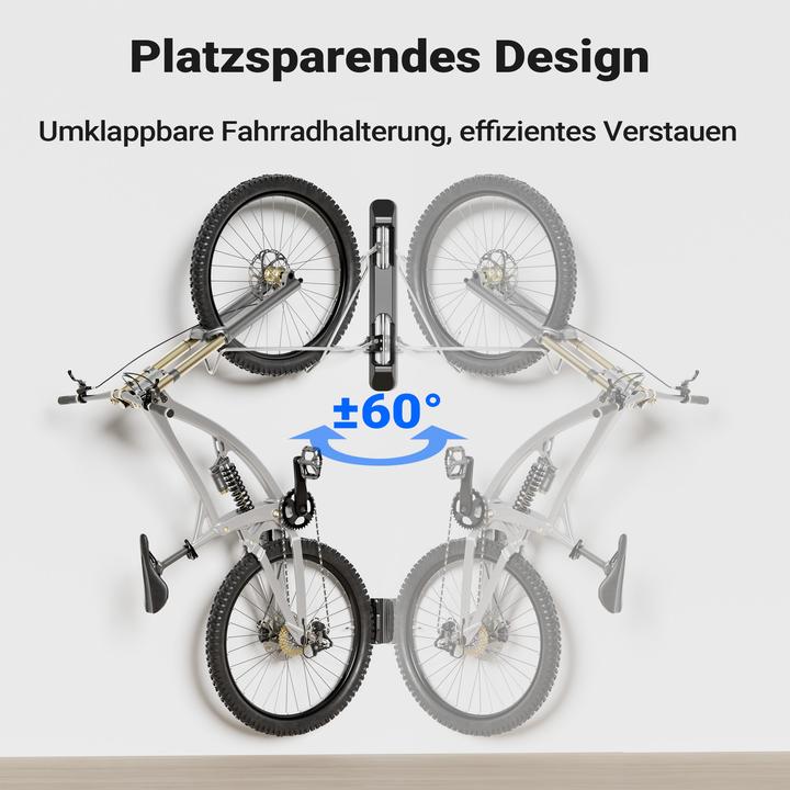 Actual product image Wiltec Bicycle wall mount 11.8x63.8x58.3cm up to 35kg Bicycle mount