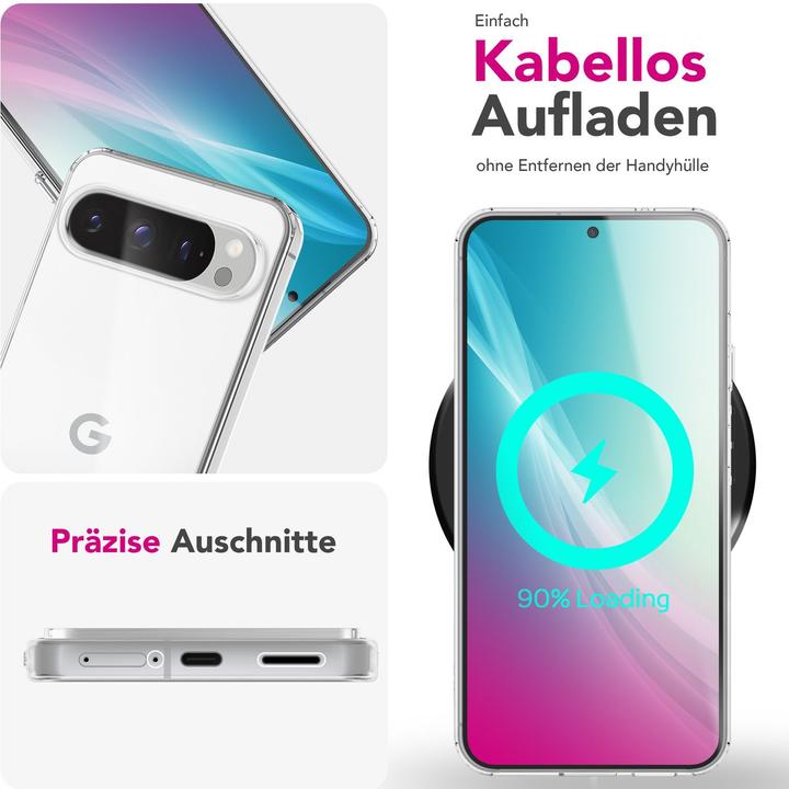 Actual product image Nalia AirFlex - Strapazierfähige Klare Silikon Hülle - Crystal Clear TPU Case (Google Pixel 9 Pro XL)