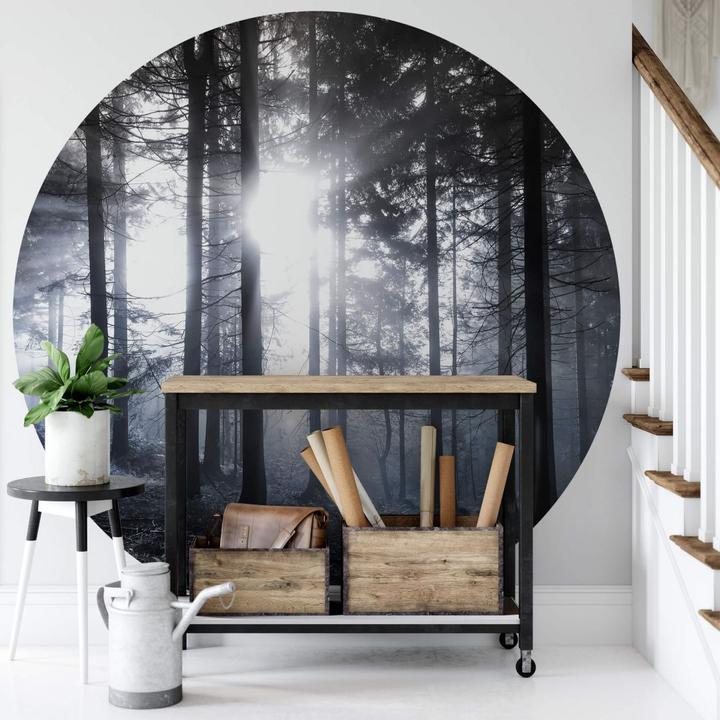Produktbild Trenddeko Sonnenstrahlen im Wald Blau (236 cm)