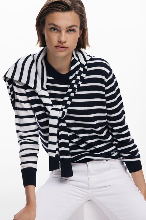 Produktbild Desigual Maglione a Righe Orizzontali (M)