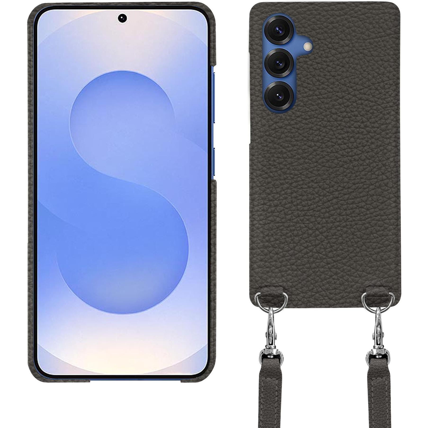Noreve Schutzhülle mit Schulterriemen Samsung Galaxy S25 (Samsung Galaxy S25), Smartphone Hülle, Grau