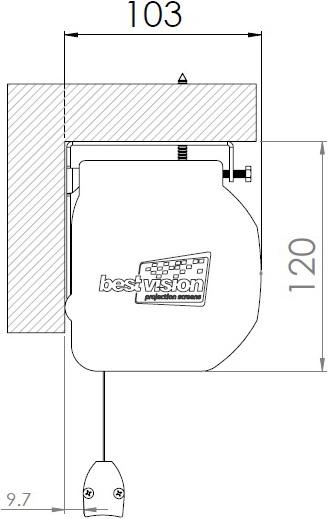 Produktbild Bestvision Leinwand mit Motor 16:9, weiss, 90" (90", 16:9)