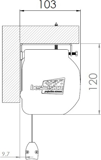 Actual product image Bestvision Screen with motor 16:9, white, 90" (90", 16:9)